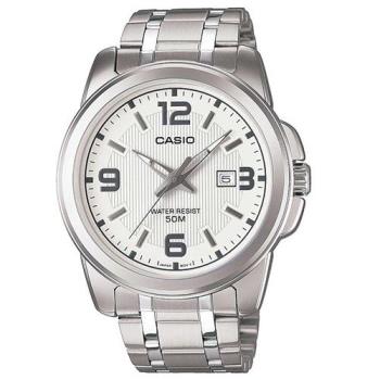 【CASIO】 簡約經典時尚指針日曆腕錶 - 白 (MTP-1314D-7A)