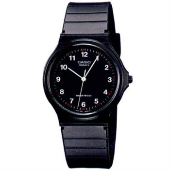 【CASIO】 超輕薄感數字錶-黑面白數字 (MQ-24-1B)