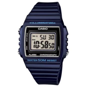 【CASIO】 超亮LED大螢幕方形數位錶-紳士藍 (W-215H-2A)