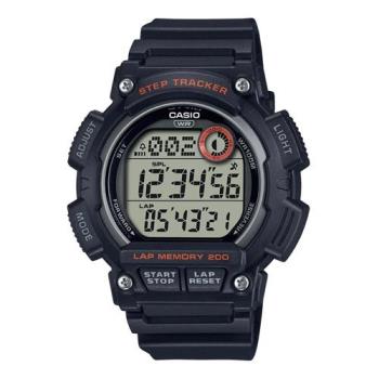 【CASIO】粗曠感大錶面計步運動電子錶-黑(WS-2100H-1A)