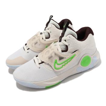 Nike 籃球鞋 KD Trey 5 X EP 米白 綠 男鞋 氣墊 杜蘭特 魔鬼氈 DJ7554-014
