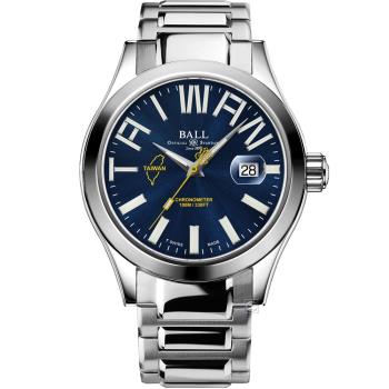 BALL Watch 騰雲號130週年台灣限定機械錶(NM9028C-S34C-BE)/藍-43mm