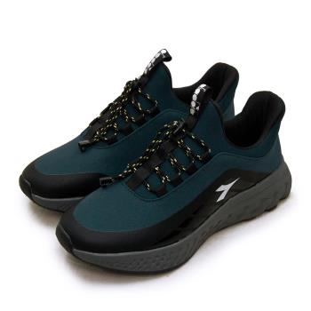 【DIADORA】男 迪亞多那 運動生活時尚防潑水機能慢跑鞋 舒適酷跑系列(藍黑灰 71266)