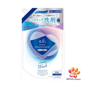 日本FaFa 香水系列抗菌洗衣精補充包900g(日本製)皂香
