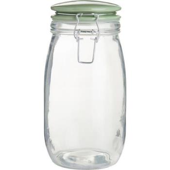 《Premier》扣式玻璃密封罐(綠1.5L)