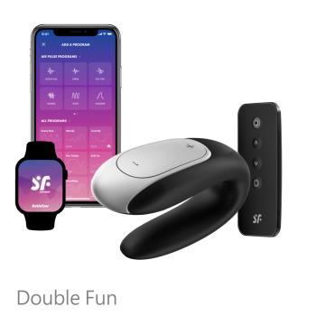 德國Satisfyer Double Fun 智能遙控雙人共震器-黑/紫