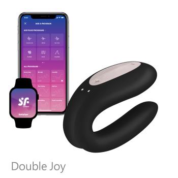 德國Satisfyer Double Joy 智能雙人共震器-黑/紫