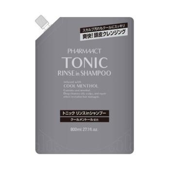 日本【熊野油脂】 PharmaACT Tonic 水潤洗髮精補充包800ml