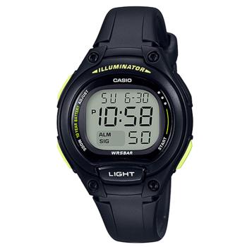 【CASIO】 簡約造型超實用數位休閒錶(LW-203-1B)-黑框x黑/34.6mm