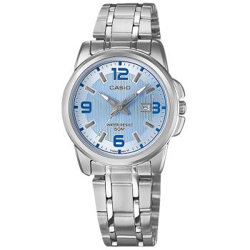 【CASIO】 簡約知性女腕錶-水藍面 (LTP-1314D-2A)