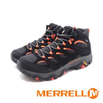 MERRELL(男)MOAB 3 MID GORE-TEX防水登山中筒鞋 男鞋-黑橘(另有綠紅)