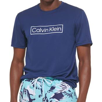 CK 2023男時尚輕量速乾藍色寬鬆版短袖T恤