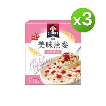 【桂格】美味大燕麥片-水果優格51.2G*5包x3入組