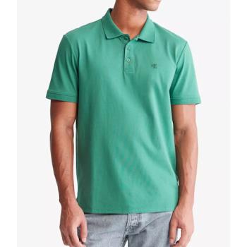 CK 2023男時尚字母刺繡綠色寬鬆版Polo衫