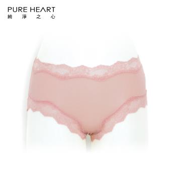 Pure Heart 波浪蕾絲-氧化鋅抗菌 無痕內褲(中低腰)7件組-型號842