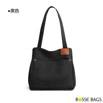 【Rosse Bags】簡約百搭帆布大容量托特包(現+預 卡其色 / 灰色 / 咖啡色 / 黑色)-慈濟共善
