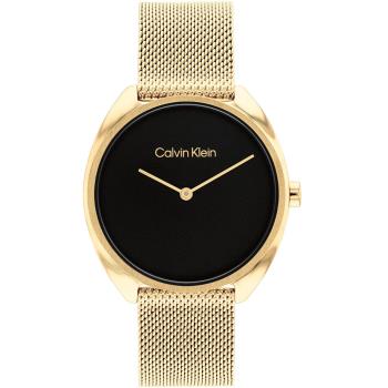 Calvin Klein 凱文克萊 極簡風格米蘭帶時尚腕錶/黑X金/34mm/CK25200271