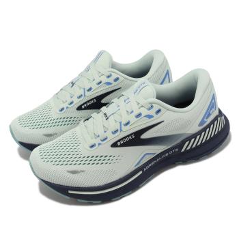 Brooks 慢跑鞋 Adrenaline GTS 23 D 寬楦 女鞋 綠 藍 腎上腺素 緩震 回彈 運動鞋 1203811D471