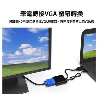 最新 最齊全 HDMI 轉 VGA 電腦轉電視 音源線 MICRO USB線