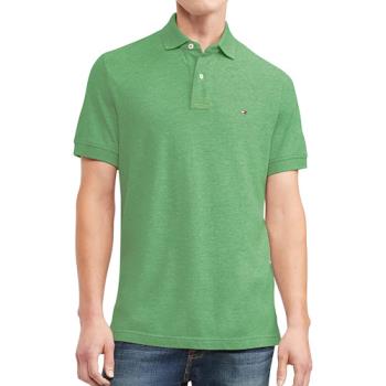 Tommy Hilfiger 2023男時尚棉質針寬鬆款松綠色短袖POLO