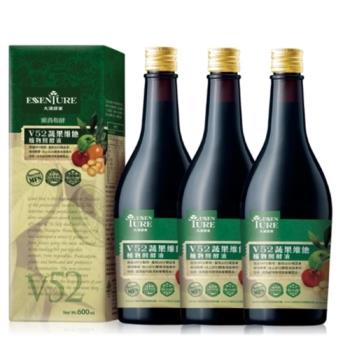 (限量促銷)【大漢酵素】V52蔬果維他植物醱酵液(600mlx3瓶)