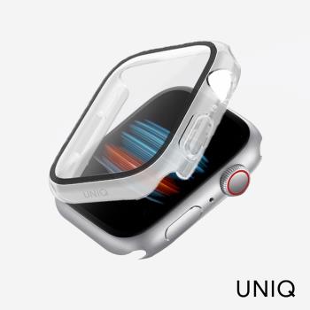 UNIQ Apple Watch 41mm Nautic IP68 防潑水防塵超輕量曲面玻璃錶殼-透明