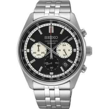 SEIKO 精工 CS系列時尚三眼計時錶/黑/41.5mm (8T63-00W0D/SSB429P1)SK003