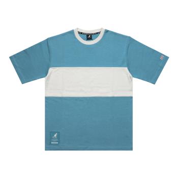 KANGOL 短袖T恤 藍/淺灰 拼接 62251029 89 noO11