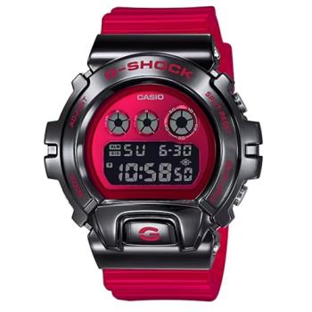 【CASIO 卡西歐】 G-SHOCK 25周年金屬手錶-黑紅_GM-6900B-4_53.9mm