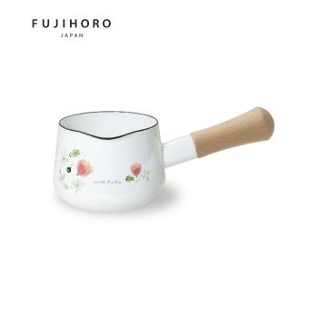 【富士琺瑯FUJIHORO】安娜艾米利亞12cm單柄琺瑯牛奶鍋(0.75L)