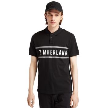 任-Timberland 男款黑色有機棉Polo衫A43K2001
