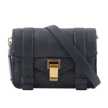 二手商品9.2成新_PROENZA SCHOULER Mini Pouch 金釦迷你斜背包(午夜藍)