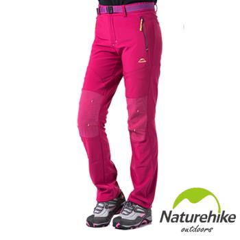 Naturehike 彈性軟殼衝鋒褲(女款)(玫紅)