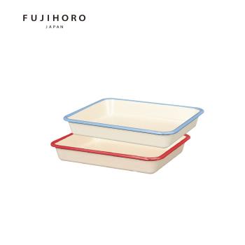 【富士琺瑯FUJIHORO】琺瑯調理烤盤(LL)(紅/藍)