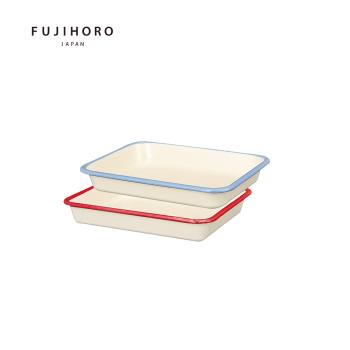 【富士琺瑯FUJIHORO】琺瑯調理烤盤(L)(紅/藍)