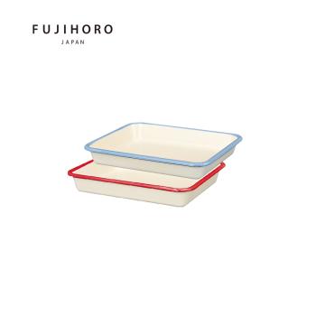 【富士琺瑯FUJIHORO】琺瑯調理烤盤(M)(紅/藍)