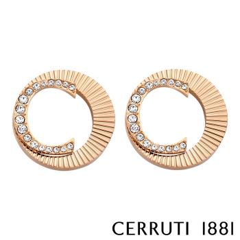 【CERRUTI 1881】義大利經典PLEAT耳環 限量2折 全新專櫃展示品 原廠禮盒包裝 (CE1003)