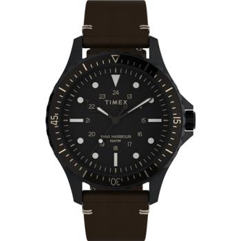 【TIMEX】天美時 Navi系列 41毫米旋轉頂環手錶 (黑x棕 TXTW2V45400)