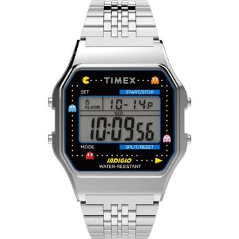 【TIMEX】天美時 Pac-Man 小精靈電子錶  (銀 TXTW2U31900)