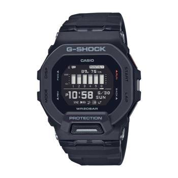 【CASIO 卡西歐】G-SHOCK 纖薄運動系藍芽計時手錶 GBD-200-1_45.9mm