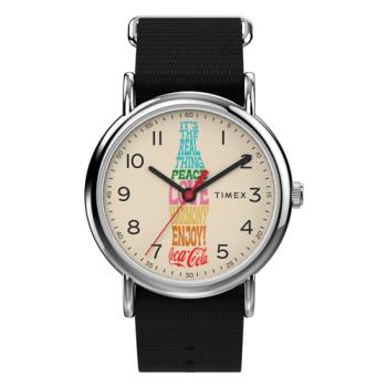 【TIMEX】天美時 x Coca-Cola 限量聯名系列可口可樂手錶-米x黑/38mm (TXTW2V29800)