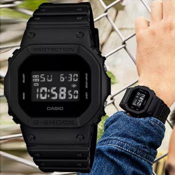 CASIO G-SHOCK 純色時尚電子腕錶 DW-5600BB-1