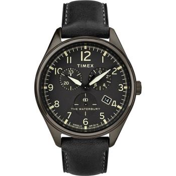 【TIMEX】 天美時 Waterbury Chrono系列 三眼計時經典紳士手錶 (黑 TXTW2R88400)