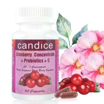 【Candice】康迪斯天然蔓越莓+益生菌膠囊 (60顆/瓶)