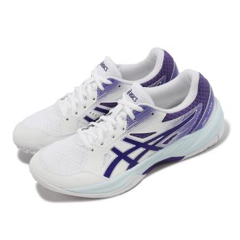 Asics 排球鞋 GEL-Task 3 女鞋 白 紫 羽球鞋 桌球鞋 亞瑟士 1072A082102