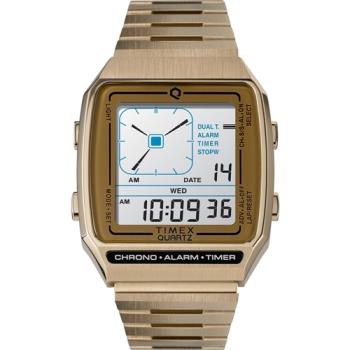 【TIMEX】天美時 Q Timex電子系列 復刻電子錶-金 (TXTW2U72500)