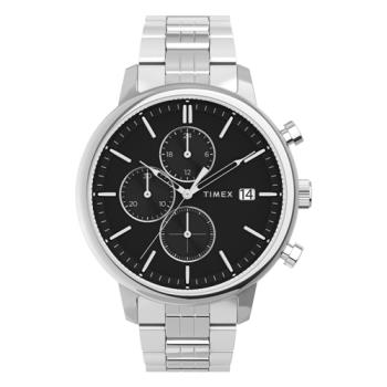 【TIMEX】天美時 風格系列 三眼雅仕手錶 ( 黑x銀 TXTW2V01600)