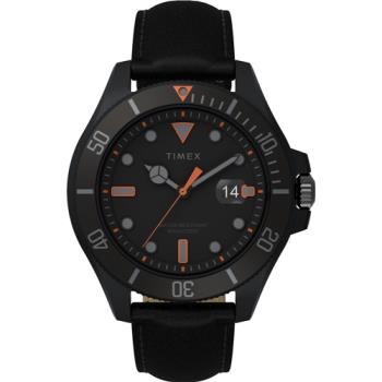 【TIMEX】天美時 風格系列 43 毫米黑色調經典手錶  (黑x黑 TXTW2V42300)