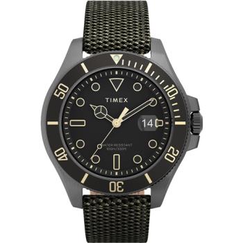 【TIMEX】天美時 風格系列 紳士手錶-黑x深綠 (TXTW2U81900)