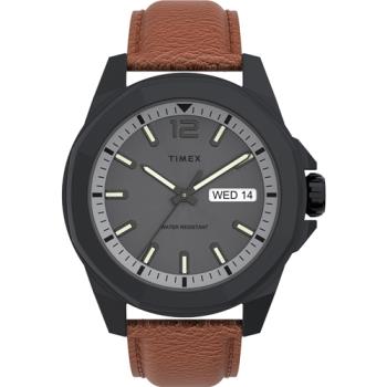 【TIMEX】天美時 風格系列 經典潮流大數字手錶 ( 灰黑 / 棕 TXTW2U82200)